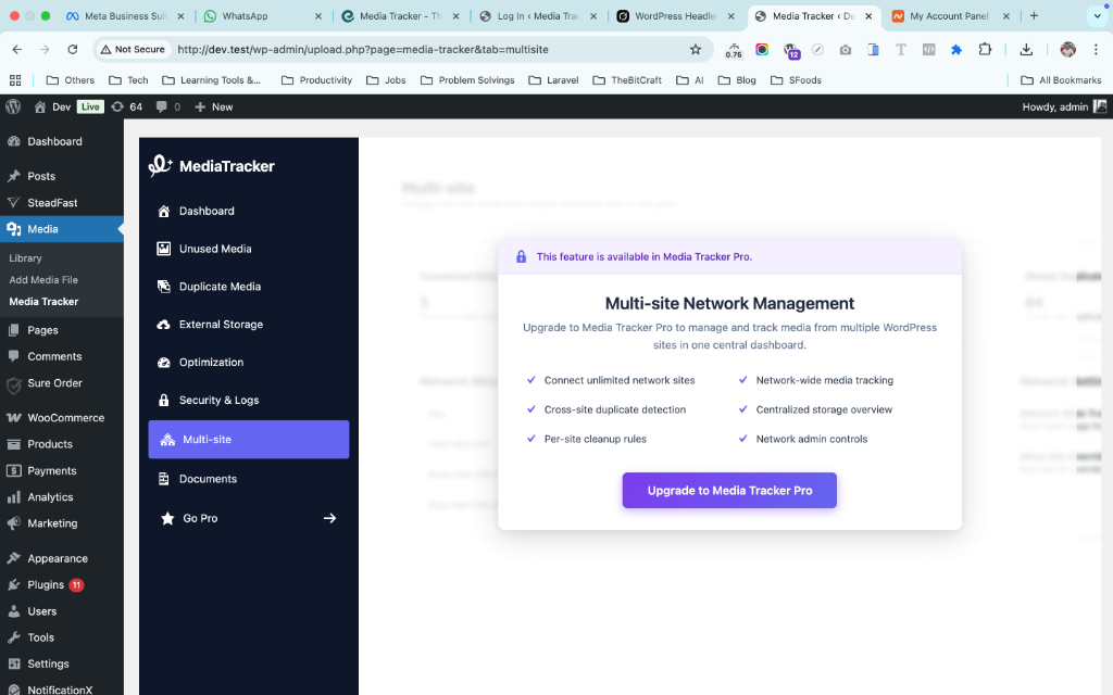 Multi-site Network Management Feature